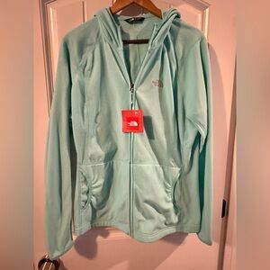 The North Face mint blue Fleece Jacket hoodie XXL NWT